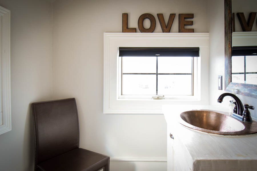 The master bedroom private bathroom